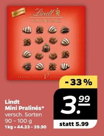 NETTO Lindt Mini Pralinés 90 - 100 g Angebot