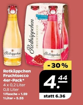 NETTO Rotkäppchen Fruchtsecco 4er-Pack 4 x 0,2 Liter Angebot