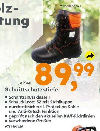 Globus Baumarkt Schnittschutzstiefel Angebot