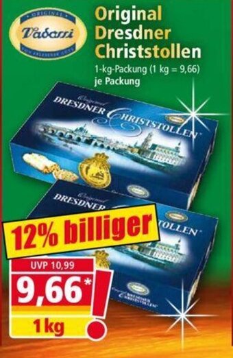 Norma Original DRESDNER Christstollen 1-kg-Packung Angebot