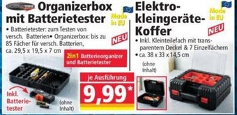 Norma Organizerbox mit Batterietester Angebot