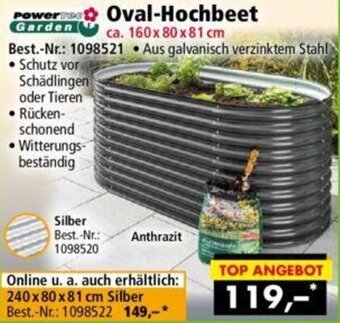 Norma PowerTec Garden Oval-Hochbeet ca. 160 x 80 x81 cm Angebot