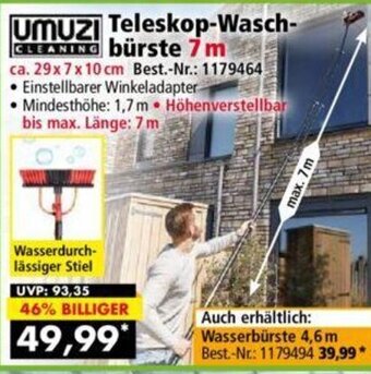 Norma UMUZI Teleskop-Wasch-CLEANING bürste 7 m Angebot