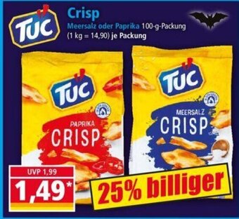 Norma TUC Crisp Meersalz oder Paprika 100-g-Packung Angebot