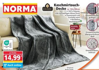 Norma Kaschmirtouch-Decke ca. 150 x 200 cm Angebot