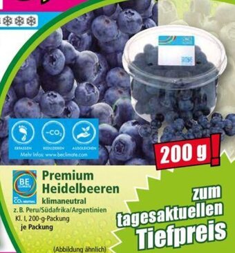 Norma Premium Heidelbeeren 200 g Packung Angebot