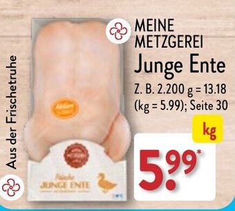 Aldi Nord MEINE METZGEREI Junge Ente 2.200 g Angebot