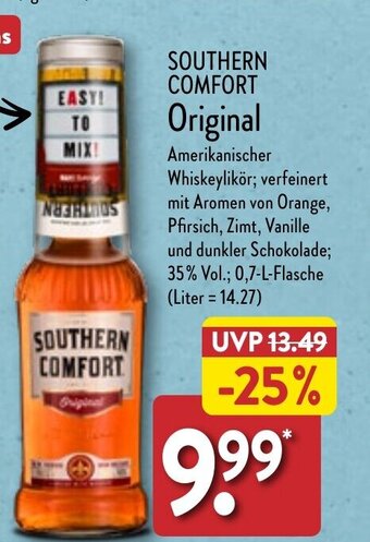 Aldi Nord SOUTHERN COMFORT Original 0,7 l Flasche Angebot