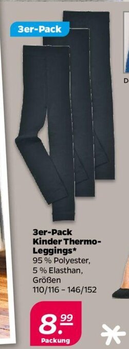 NETTO 3er-Pack Kinder Thermo-Leggings Angebot