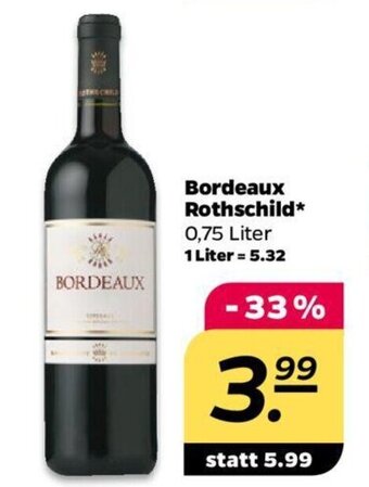 NETTO Bordeaux Rothschild 0,75 Liter Angebot