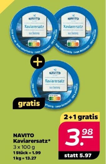 NETTO NAVITO Kaviarersatz 2+1 gratis Angebot