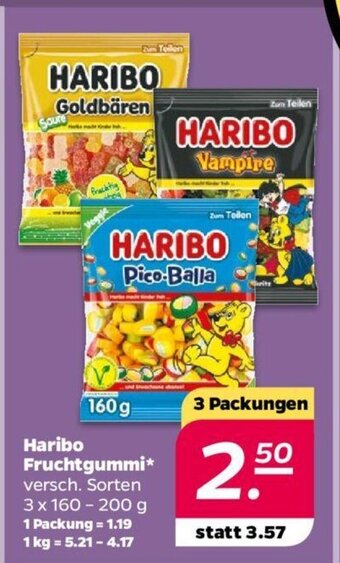 NETTO Haribo Fruchtgummi 3 x 160 - 200 g Angebot