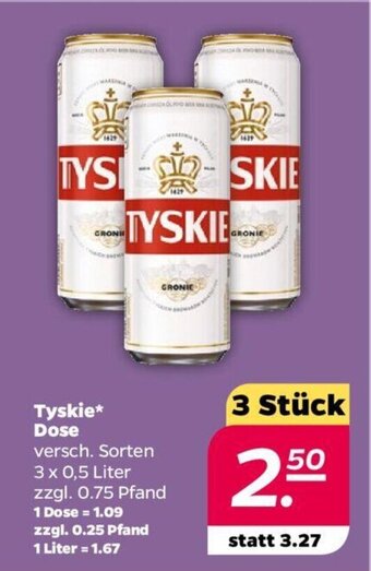 NETTO Tyskie Dose 3 x 0,5 Liter Angebot