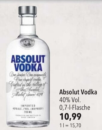 CITTI Markt Absolut Vodka 40% Vol. 0,7-L Angebot