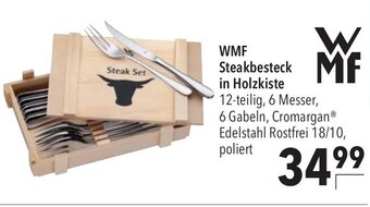 CITTI Markt WMF Steakbesteck in Holzkiste 12-teilig Angebot