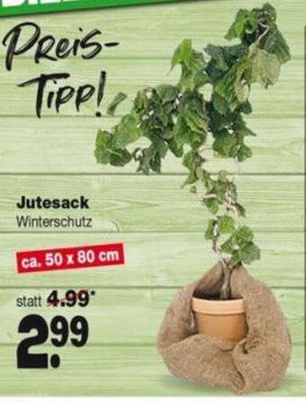 Repo Markt Jutesack Winterschutz ca. 50 x 80 cm Angebot