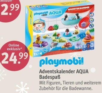 Rossmann playmobil Adventskalender AQUA Badespaß Angebot