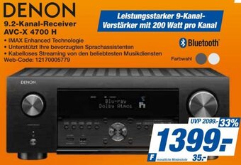 expert Octomedia DENON 9.2-Kanal-Receiver AVC-X 4700 H Angebot