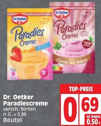 Edeka Dr. Oetker Paradiescreme Angebot