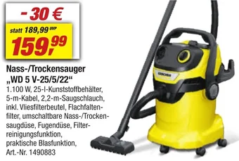 toom Baumarkt KÄRCHER Nass/Trockensauger ,,WD 5 V-25/5/22" Angebot