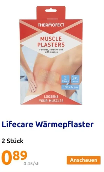 Action THERMOFECT Lifecare Wärmepflaster 2 Stück Angebot