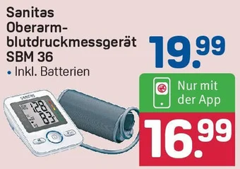 Rossmann Sanitas Oberarmblutdruckmessgerät SBM 36 Angebot