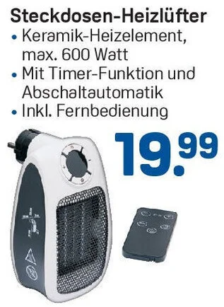 Rossmann Steckdosen-Heizlüfter Angebot