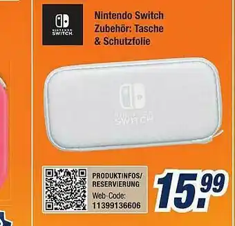 Expert Bening Nintendo Switch Zubehör : Tasche & Schulzfolie Angebot