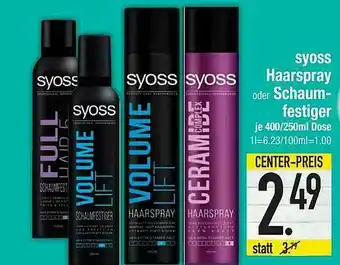 E-Center Syoss Haarspray Oder Schaum-festiger Angebot