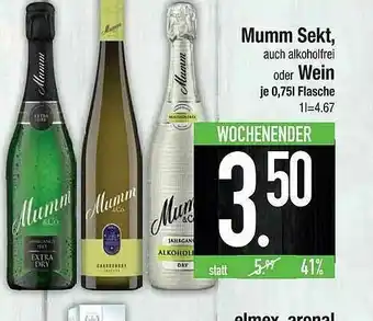 E-Center Mumm Sekt Oder Wein Angebot