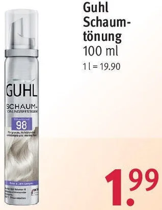 Rossmann Guhl Schaumtönung 100 ml Angebot