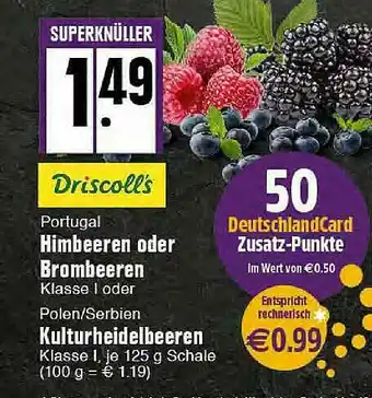 E-Center Portugal Himbeeren Oder Brombeeren Polen Serbien Kulturheidelbeeren Angebot