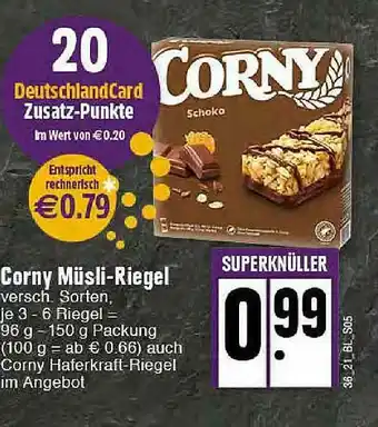 E-Center Corny Müsli-riegel Angebot