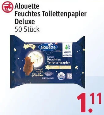 Rossmann Alouette Feuchtes Toilettenpapier Deluxe 50 Stück Angebot