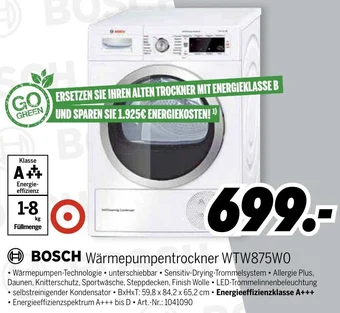 MEDIMAX BOSCH Wärmepumpentrockner WTW875WO Angebot