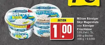 Edeka Milram Körniger Skyr Magerstüfer Frischkase Angebot