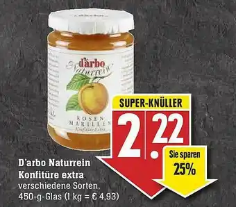 Edeka D'arbo Naturrrein Konfitüre Extra Angebot