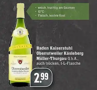 Edeka Baden Kaiserstuhl Oberrotweiler Käsleberg Müller-thurgau Angebot