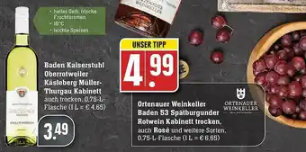 Edeka Baden Kaiserstuhl Oberrotweiler Käsleberg Müller Thurgau Kabinett Angebot