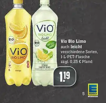 Edeka Vio Bio Limo Auch Leicht Angebot