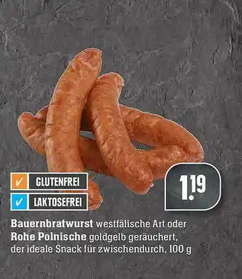 Edeka Bauernbratwurst Oder Rohe Polnische Angebot