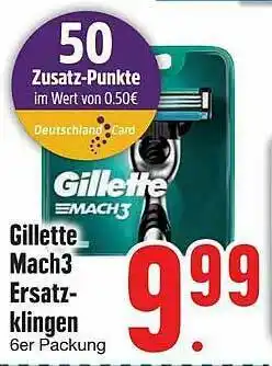 Edeka Gilette Mach3 Ersatz-klingen Angebot