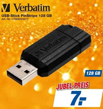 expert Techno Land Verbatim USB-Stick PinStripe 128 GB Angebot