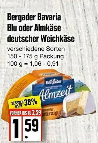 Edeka Frischemarkt Bergader Bavaria Blu Oder Almkäse Deutscher Weichkäse Angebot