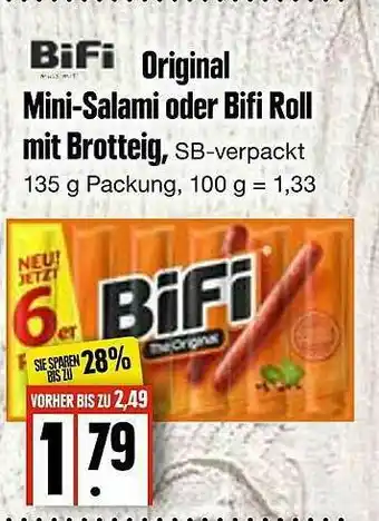 Edeka Frischemarkt Bifi Original Mini-salami Oder Bifi Roll Mit Brotteig Angebot