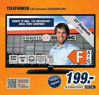 Expert Bening Telefunken Led-fernseher D32h550w1cwv Angebot