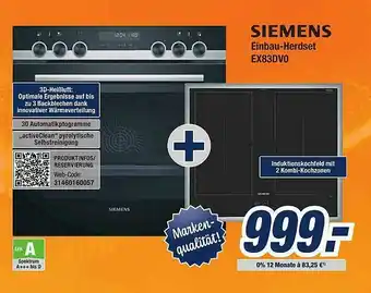 Expert Bening Siemens Einbau-herdset Ex83dv0 Angebot