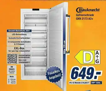 Expert Bening Bauknecht Gefrierschrank Gkn 2173 A3+ Angebot