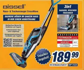 Expert Bening Bissell Nass- & Trockensauger Crosswave Angebot