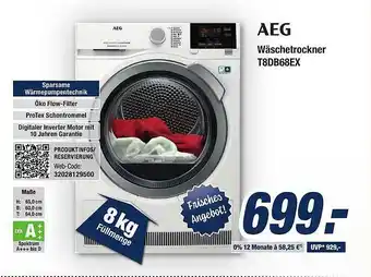 Expert Bening Aeg Wäschetrockner T8db68ex Angebot